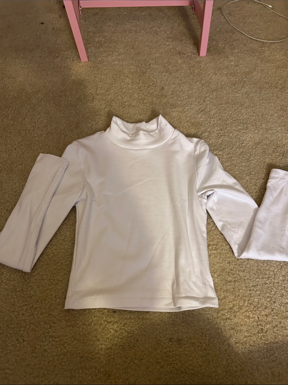 Fashion Nova White Long-Sleeve Mock Neck Tee